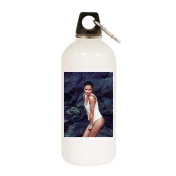 Helena Christensen White Water Bottle With Carabiner