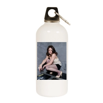 Hilary Duff White Water Bottle With Carabiner