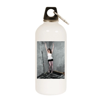 Hilary Duff White Water Bottle With Carabiner