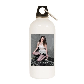 Hilary Duff White Water Bottle With Carabiner