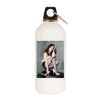 Hilary Duff White Water Bottle With Carabiner