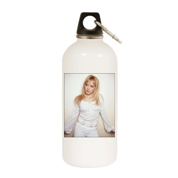 Hilary Duff White Water Bottle With Carabiner