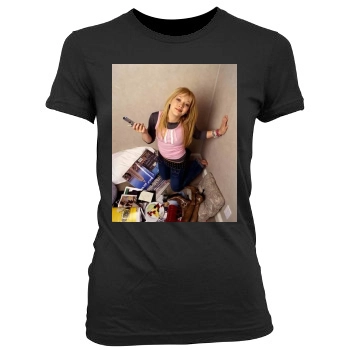 Hilary Duff Women's Junior Cut Crewneck T-Shirt