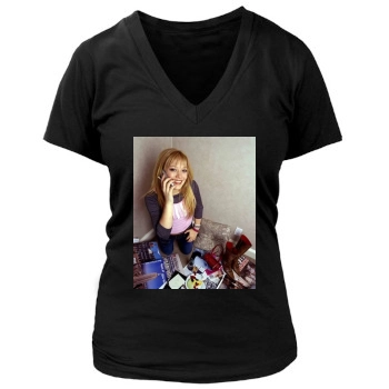 Hilary Duff Women's Deep V-Neck TShirt