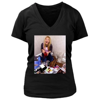 Hilary Duff Women's Deep V-Neck TShirt