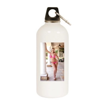 Holly Madison White Water Bottle With Carabiner