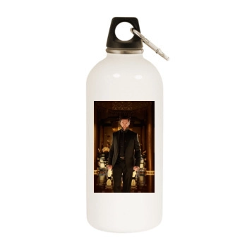 Hugh Jackman White Water Bottle With Carabiner