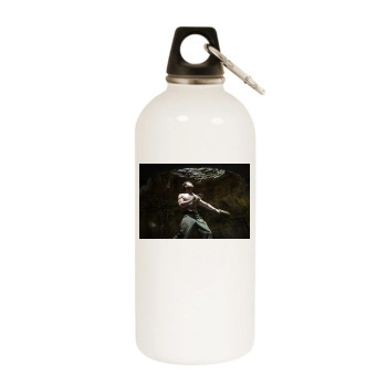 Hugh Jackman White Water Bottle With Carabiner