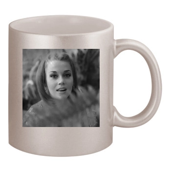 Jane Fonda 11oz Metallic Silver Mug