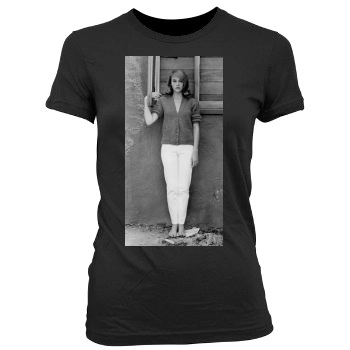 Jane Fonda Women's Junior Cut Crewneck T-Shirt