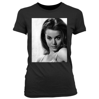 Jane Fonda Women's Junior Cut Crewneck T-Shirt