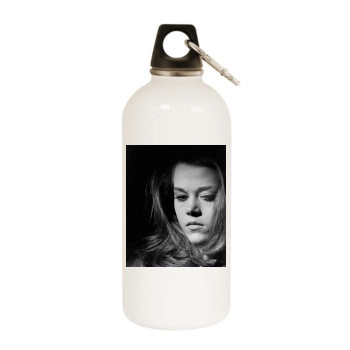 Jane Fonda White Water Bottle With Carabiner