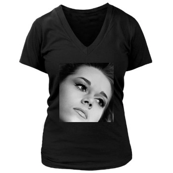 Jane Fonda Women's Deep V-Neck TShirt