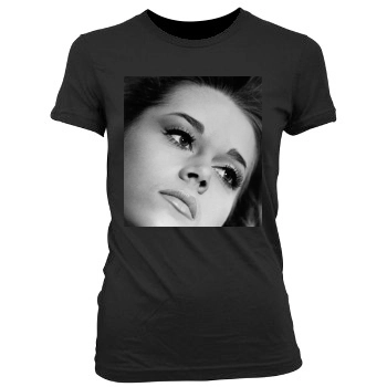 Jane Fonda Women's Junior Cut Crewneck T-Shirt