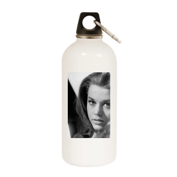 Jane Fonda White Water Bottle With Carabiner