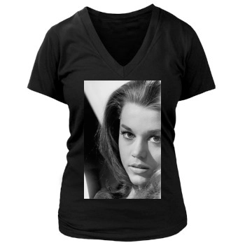 Jane Fonda Women's Deep V-Neck TShirt