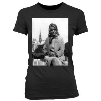 Jane Fonda Women's Junior Cut Crewneck T-Shirt