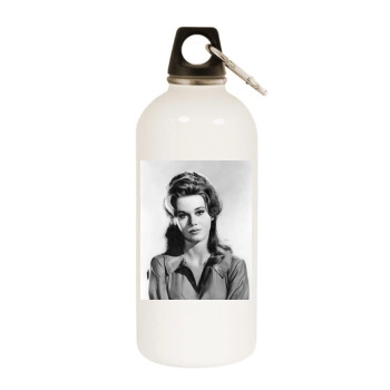 Jane Fonda White Water Bottle With Carabiner