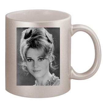 Jane Fonda 11oz Metallic Silver Mug