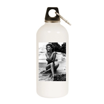 Jane Fonda White Water Bottle With Carabiner