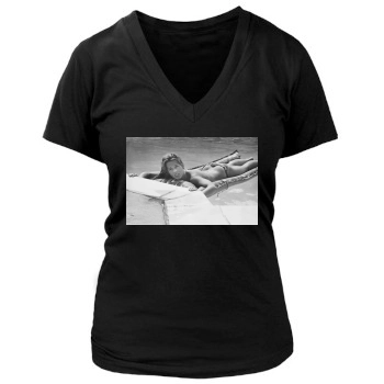 Jane Fonda Women's Deep V-Neck TShirt