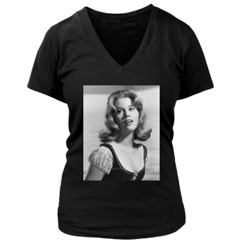 Jane Fonda Women's Deep V-Neck TShirt