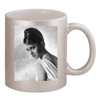 Jane Fonda 11oz Metallic Silver Mug