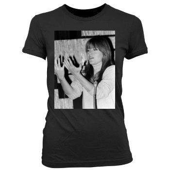 Jane Fonda Women's Junior Cut Crewneck T-Shirt