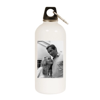 Jane Fonda White Water Bottle With Carabiner