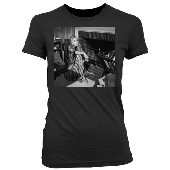 Jane Fonda Women's Junior Cut Crewneck T-Shirt