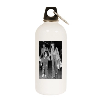 Jane Fonda White Water Bottle With Carabiner