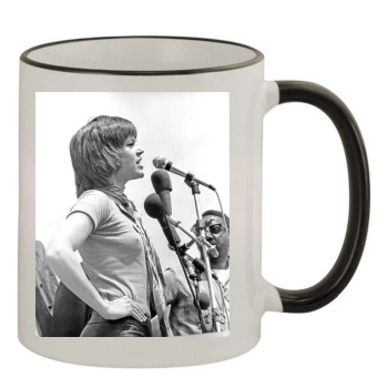 Jane Fonda 11oz Colored Rim & Handle Mug