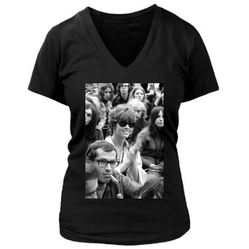 Jane Fonda Women's Deep V-Neck TShirt