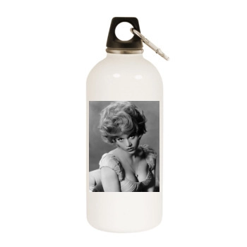 Jane Fonda White Water Bottle With Carabiner