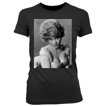 Jane Fonda Women's Junior Cut Crewneck T-Shirt