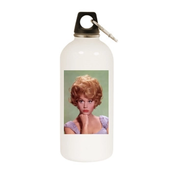 Jane Fonda White Water Bottle With Carabiner