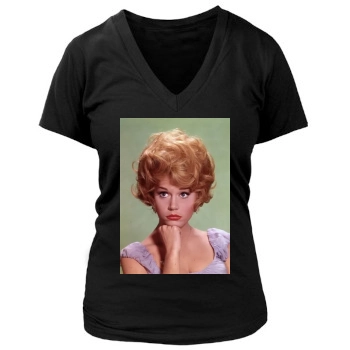 Jane Fonda Women's Deep V-Neck TShirt