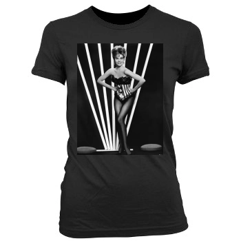 Jane Fonda Women's Junior Cut Crewneck T-Shirt