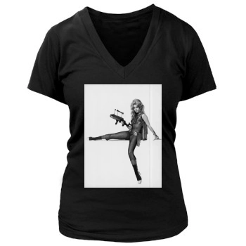 Jane Fonda Women's Deep V-Neck TShirt