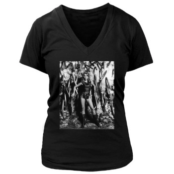 Jane Fonda Women's Deep V-Neck TShirt