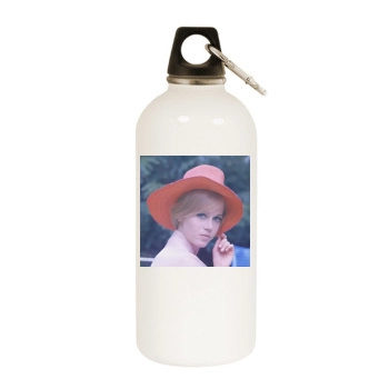 Jane Fonda White Water Bottle With Carabiner