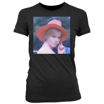 Jane Fonda Women's Junior Cut Crewneck T-Shirt