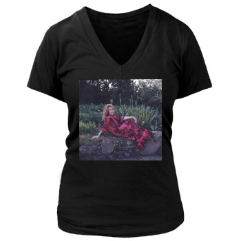 Jane Fonda Women's Deep V-Neck TShirt