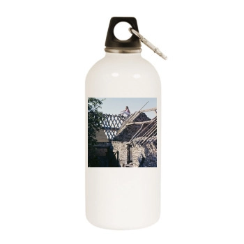 Jane Fonda White Water Bottle With Carabiner