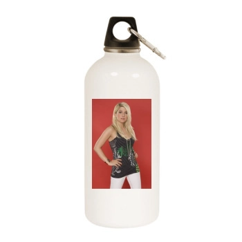 Jeanette Biedermann White Water Bottle With Carabiner