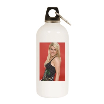 Jeanette Biedermann White Water Bottle With Carabiner