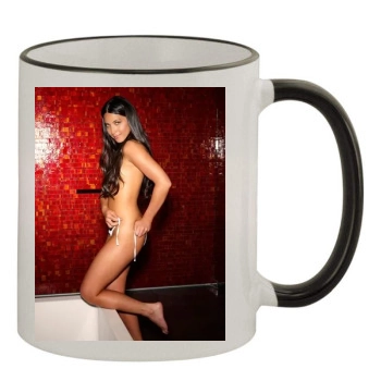 Olivia Munn 11oz Colored Rim & Handle Mug