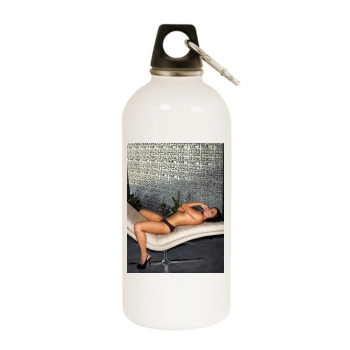 Olivia Munn White Water Bottle With Carabiner