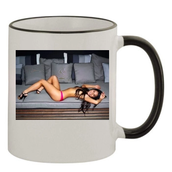 Olivia Munn 11oz Colored Rim & Handle Mug