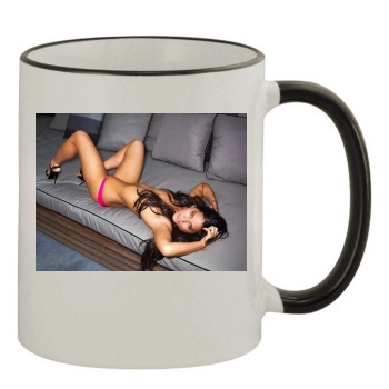 Olivia Munn 11oz Colored Rim & Handle Mug